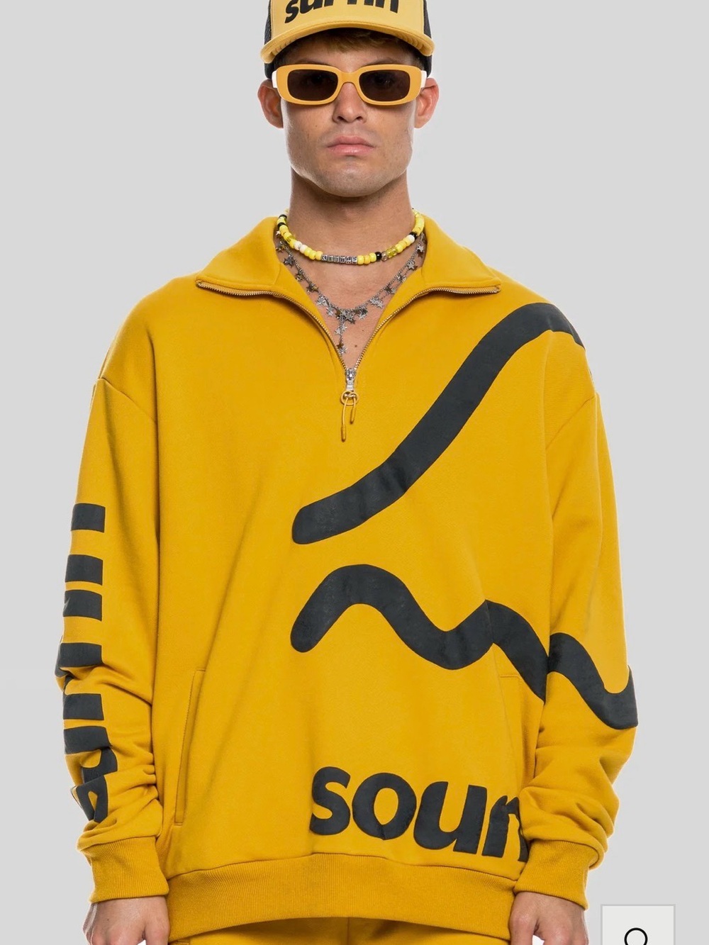 Keiser Clark Los Angeles Surfin’ 1/4 Zip Pullover Sweatshirt M